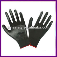 Gants noirs en nylon PU travail ZM782